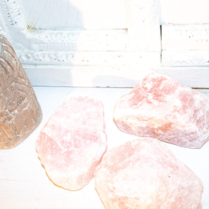 Rose Quartz Rough Crystal Chunks Large
