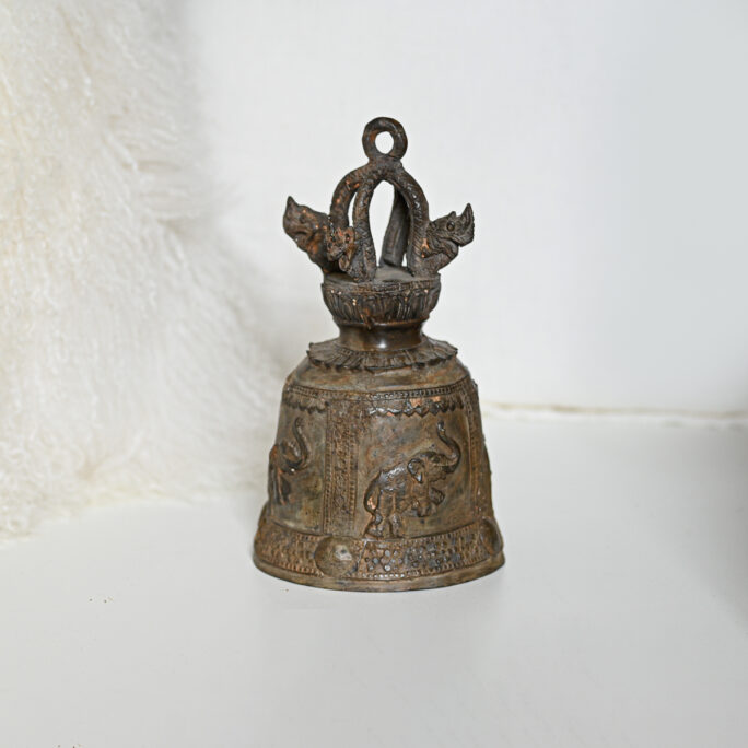 Antique Burmese Bronze Elephant Bell - Large