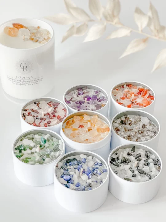Cleanse and Renew Crystal Candle Tins