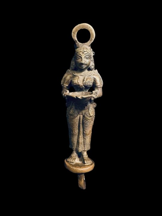 Brass Indian Lakshmi Diva - Vintage Goddess