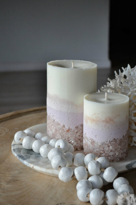 Rose Quartz Candle by The Escape Co - Unconditional Love